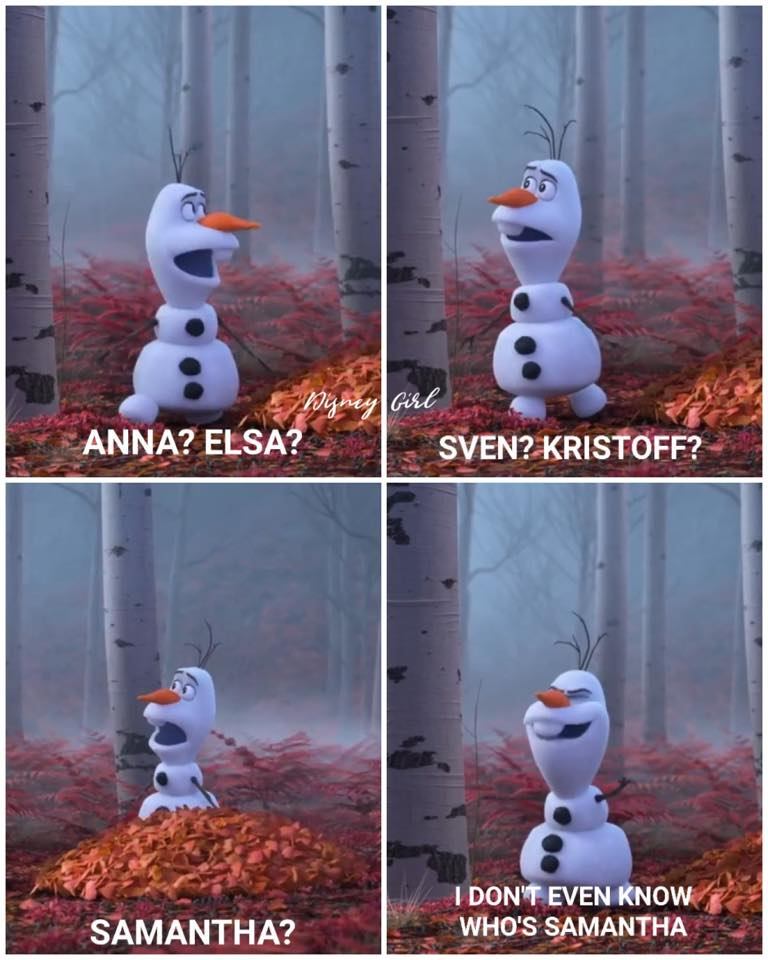 Frozen 2: chi è Samantha, Olaf