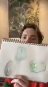 Toby Regbo: è in diretta! Toby Regbo disegna...