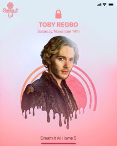 Toby Regbo sarà a ”DIAH5″ (mio Instagram – 5 novembre)